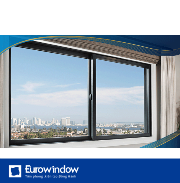 Cửa Sổ Nhôm 2 Cánh Mở Trượt Eurowindow